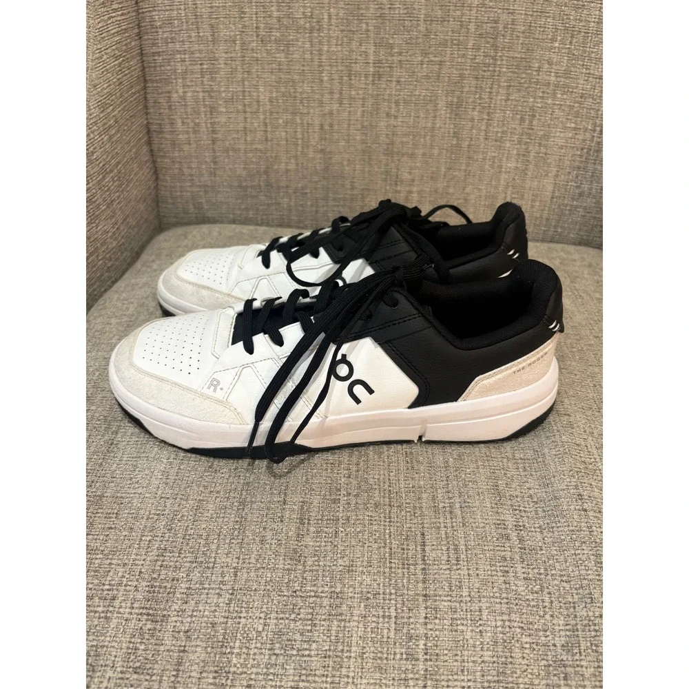 On Running The Roger Clubhouse White Black Sneakers Mens 10 3MF10640462